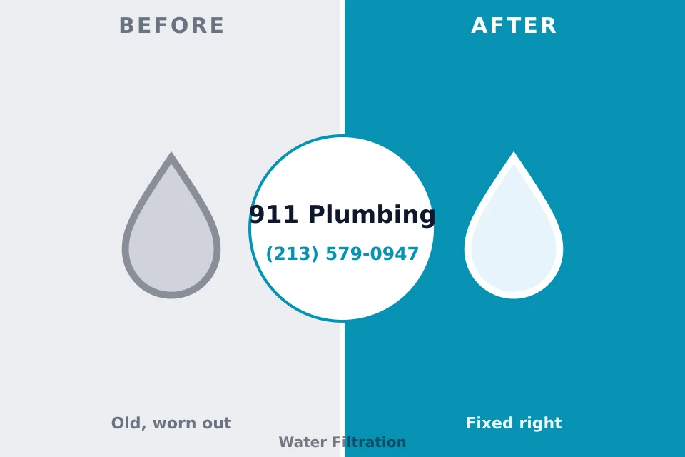 Before and after: plumbing repair Oxford, IN